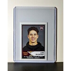 Luke McCaffrey 2024 Panini NFL Rookie Sticker #354 Washington Commanders